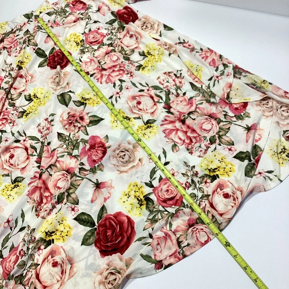By Design Brand Floral V-Neck Maxi Dress Vintage Rose Nordstrom Tag NWT 1X - Picture 7 of 12